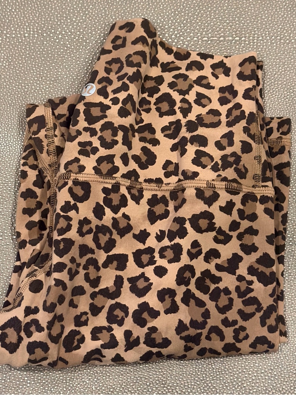 lululemon athletica Leopard Print Leggings - Tan/Black